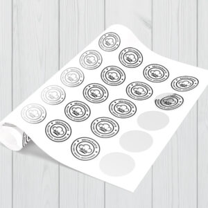 100 Stickers 4x4 cm adhesivo transparente