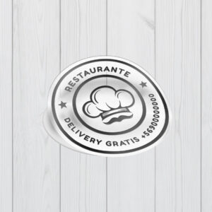 500 Sticker 4x4 cm adhesivo transparente